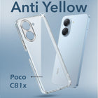 For Poco C81x Back Cover Case Lifetime Anti-Yellow Clear (Sleek Hard Crystal | Shockproof and Camera Protection)