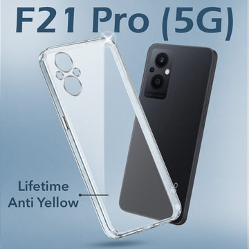 For Oppo F21 Pro 5G Back Cover Case (Hard Anti Yellow Clear Case | Drop & Camera Protection | Shockproof Polycarbonate)