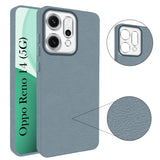 For Oppo Reno14 5G | Oppo Reno 14 5G Back Cover Case (Glass Like Camera Protection | Leather Feel | Minimalist Professional Grip)