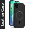 For Samsung Galaxy M07 | Samsung Galaxy F07 Back Cover Case Leather Finish (MagSafe Compatible Wireless Charging | Soft Touch | Camera Bump Protection)