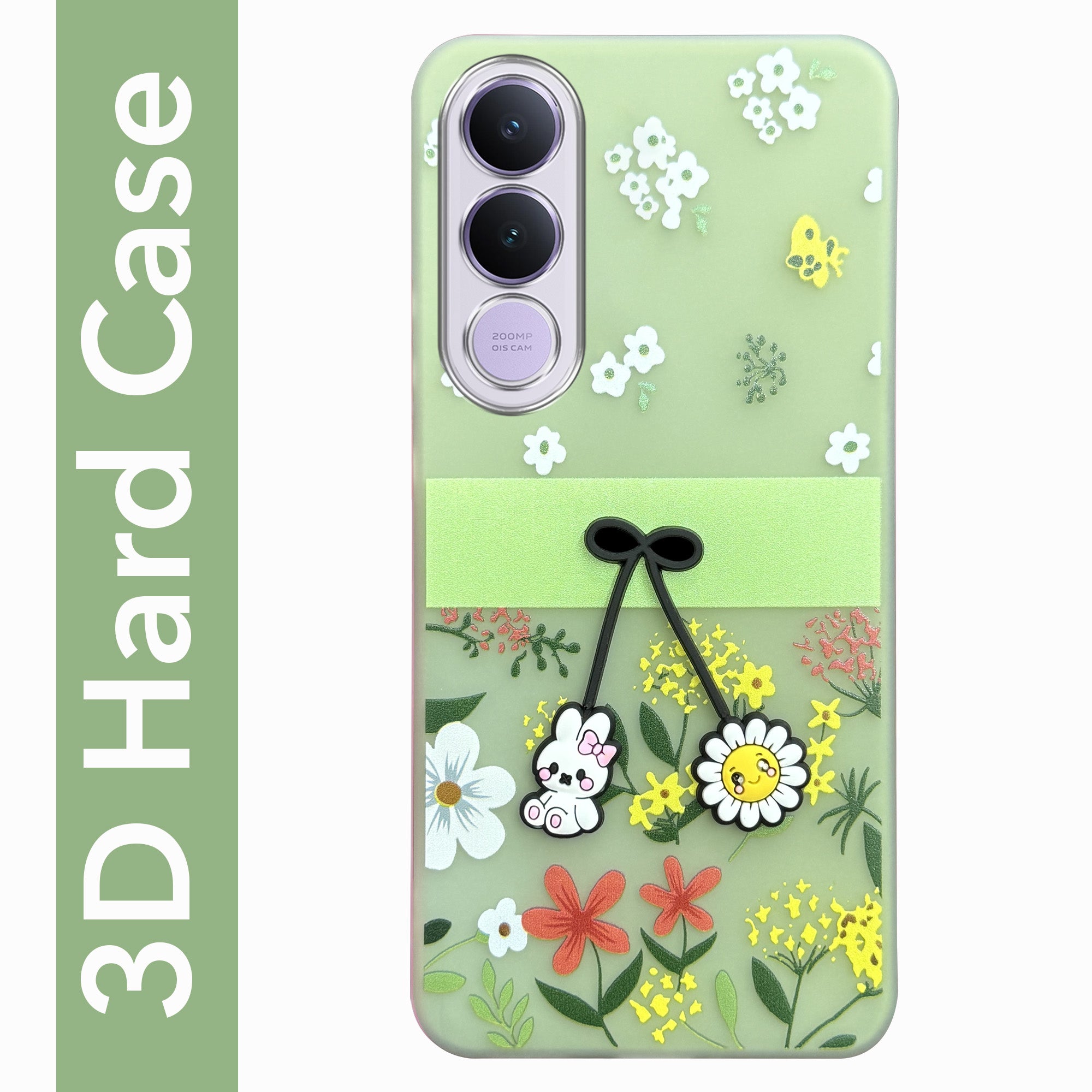 For Vivo V70 FE 5G Back Cover Case (3D Cute Cartoons | Hard Back Side Soft | Matte Premium Finish | HD Printing)