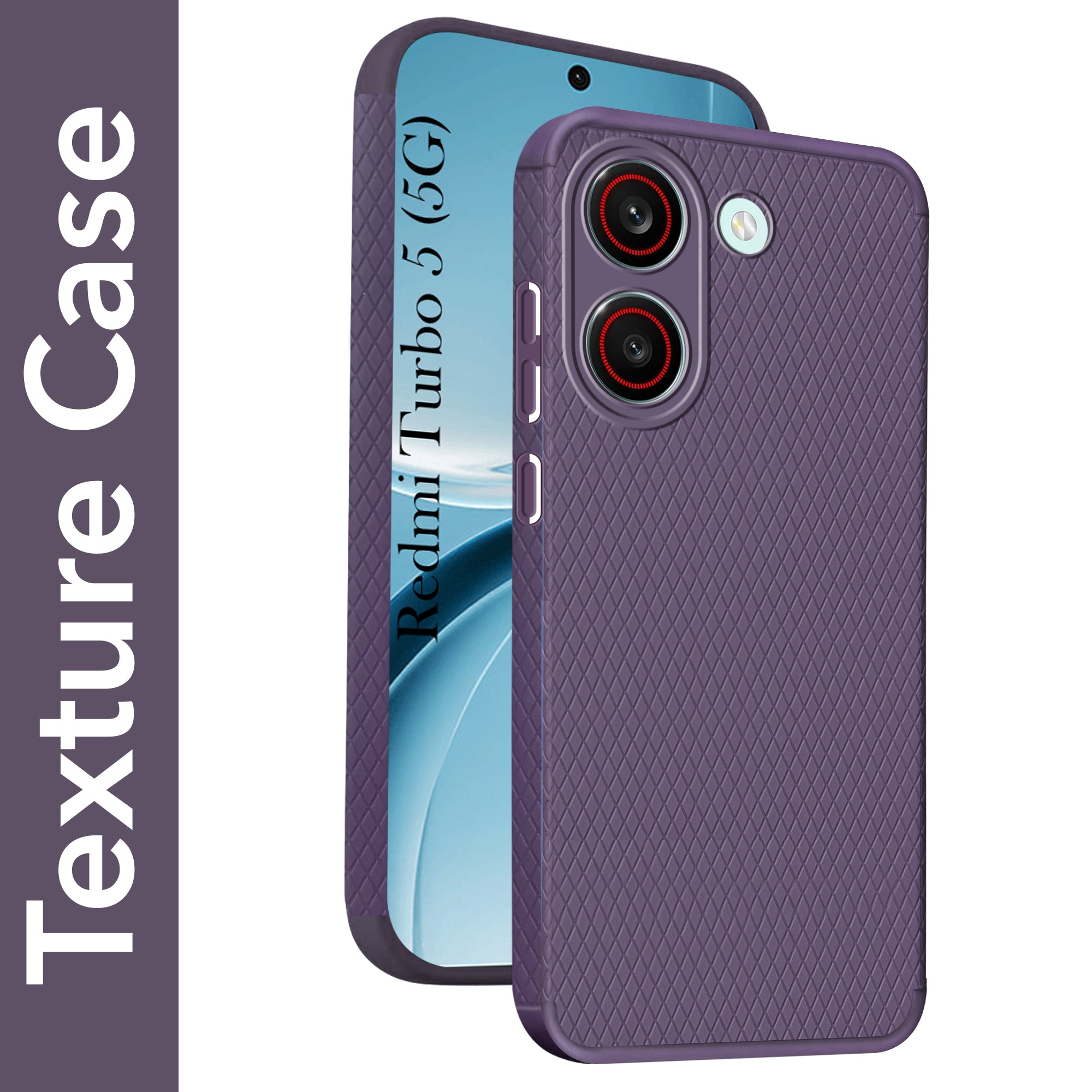 For Redmi Turbo 5 Back Cover Case Liquid Silicone (Camera Protection | Side Grip Texture | Soft and Flexible)