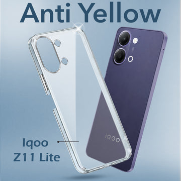 For Vivo iQOO Z11 Lite Back Cover Case Lifetime Anti-Yellow Clear (Sleek Hard Crystal | Shockproof and Camera Protection)