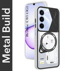 For Realme C83 5G Metallic Back Cover Case (Metallic Camera Protection & Buttons | Translucent Milky Shade | Hard Polycarbonate)