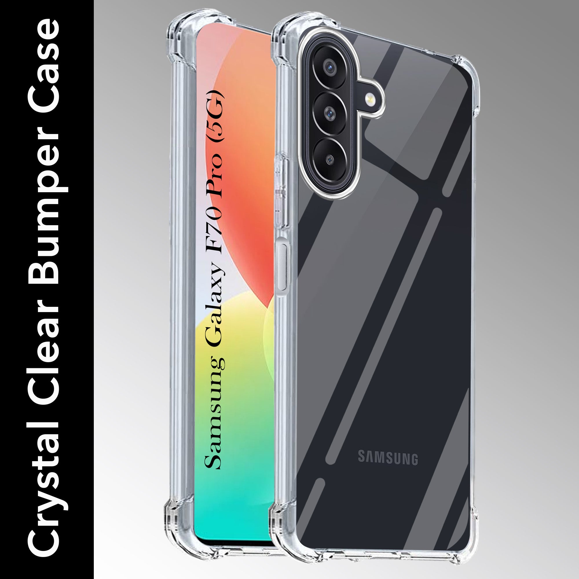 For Samsung Galaxy F70 Pro 5G Back Cover Shockproof Crystal-Clear (Drop & Camera Protection | Hard Polycarbonate)
