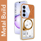 For Realme C83 5G Metallic Back Cover Case (Metallic Camera Protection & Buttons | Translucent Milky Shade | Hard Polycarbonate)