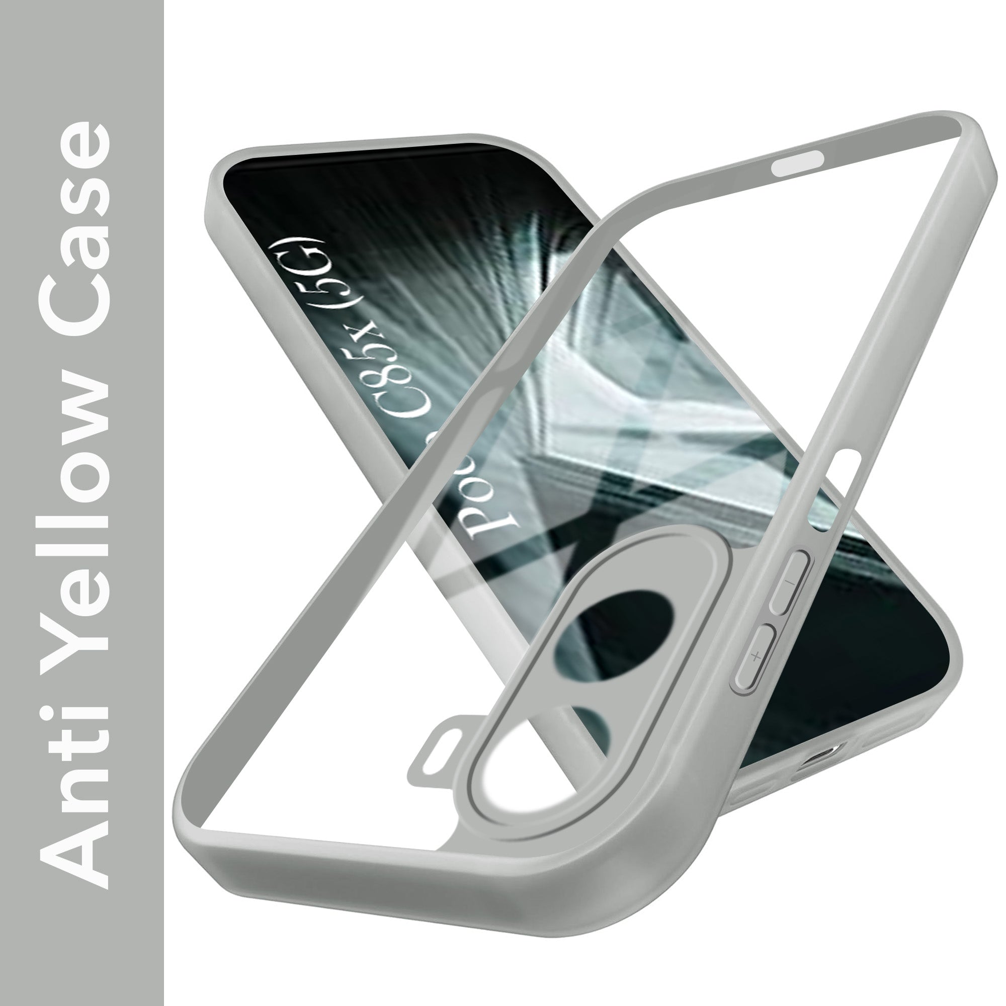 For Poco C85x 5G Back Cover Case Ultra-Hybrid (Lifetime Anti Yellow | Anti Scratch | Crystal Clear Shockproof)