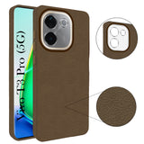 For Vivo T3 Pro Back Cover Case (Glass Like Camera Protection | Leather Feel | Minimalist Professional Grip)