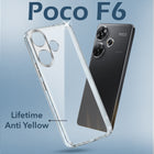 For Xiaomi Poco F6 5G  Back Cover Case (Hard Anti Yellow Clear Case | Sleek Hard Crystal Clear | Drop & Camera Protection | Shockproof Polycarbonate)