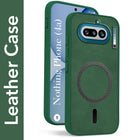 For Nothing Phone 4A 5G Back Cover Case Leather Finish (MagSafe Compatible Wireless Charging | Soft Touch | Camera Bump Protection)