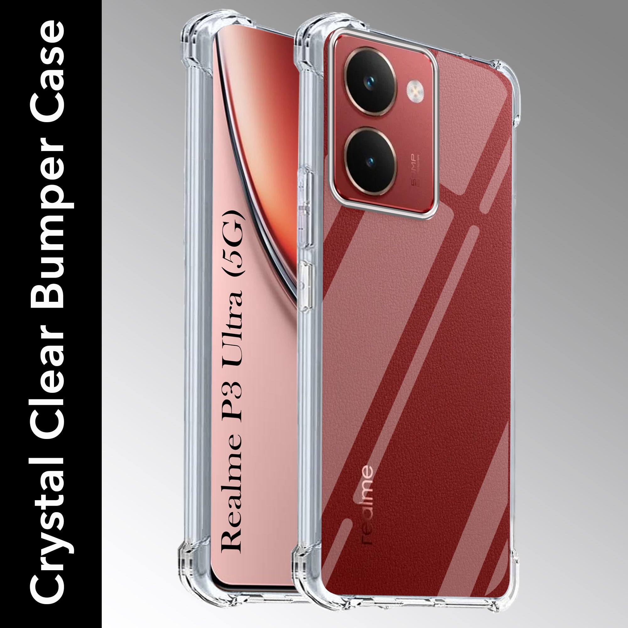 For Realme P3 Ultra Shockproof Crystal-Clear Back Cover ( Drop & Camera Protection | Hard Polycarbonate)