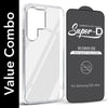For Samsung Galaxy S25 Ultra Combo with Back Cover and 9H Tempered Glass (Lifetime Anti-Yellow | Sleek Hard Crystal | Oleophobic Coating Screen Glass)
