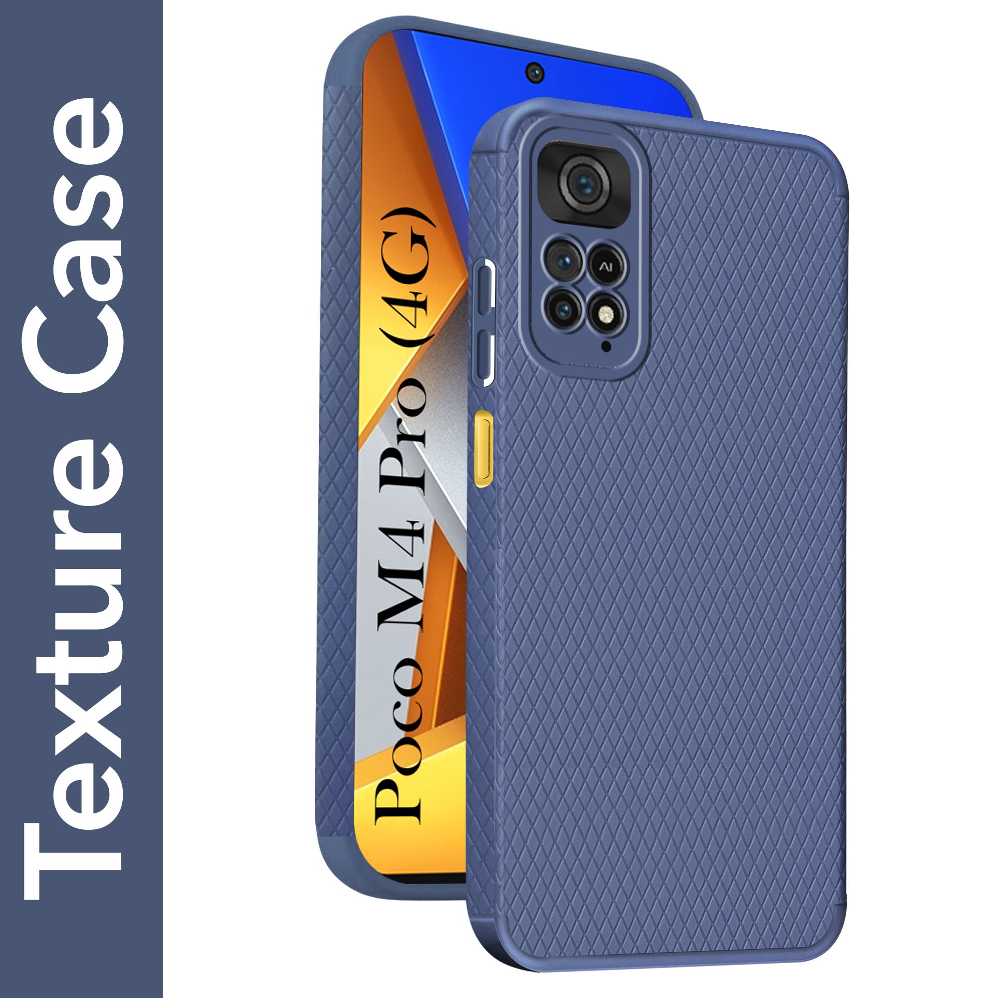 For Poco M4 Pro 4G Back Cover Case (Liquid Silicone | Side Grip | Camera Protection)