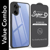 For Oneplus Nord CE 5 Combo with Back Cover and 9H Tempered Glass (Lifetime Anti-Yellow | Crystal Clear Shockproof | Oleophobic Coating Screen Glass)