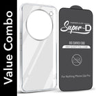 For Nothing Phone 3A Pro 5G Combo with Back Cover and 9H Tempered Glass (Lifetime Anti-Yellow | Sleek Hard Crystal | Oleophobic Coating Screen Glass)