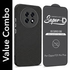 For Oppo F31 Pro Plus Combo with Back Cover and 9H Tempered Glass (Liquid Silicone | Camera Protection | Oleophobic Coating Screen Glass)