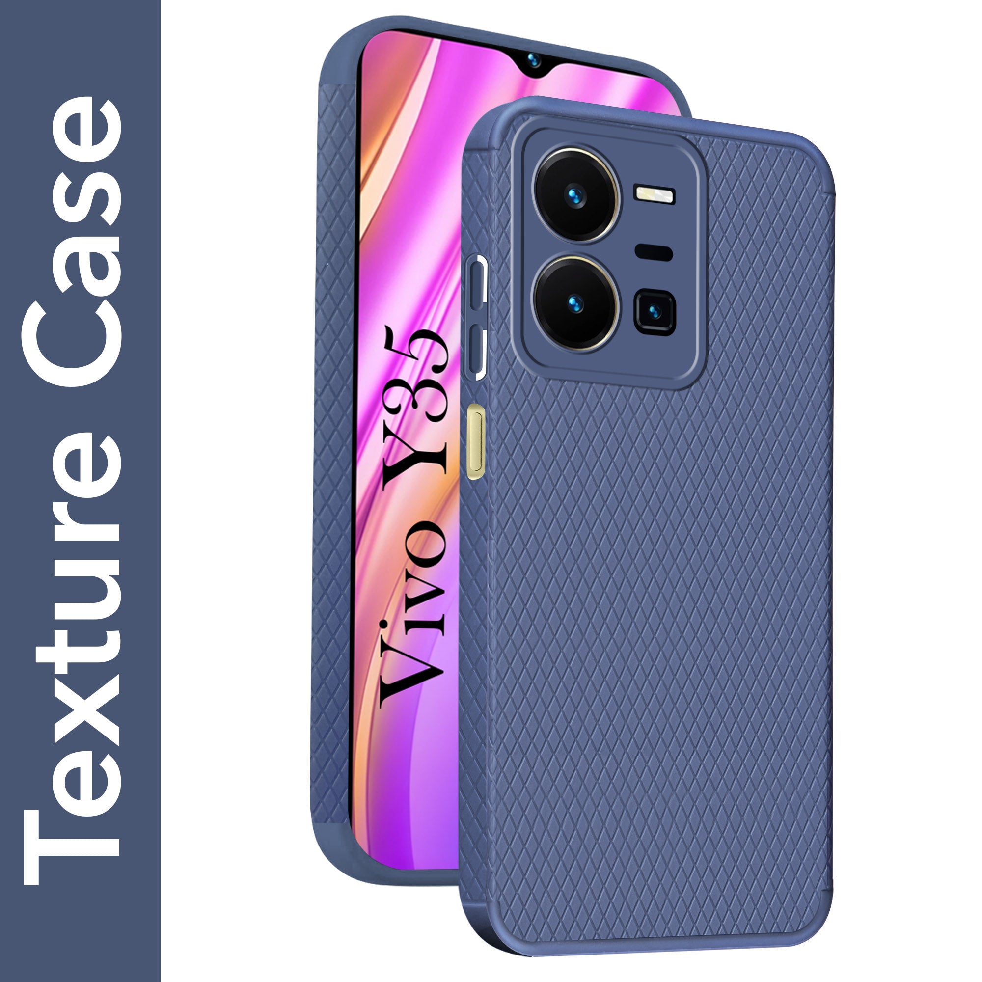 For Vivo Y35 Back Cover Case Liquid Silicone (Camera Protection | Side Grip Texture | Soft and Flexible)