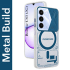 For Realme C83 5G Metallic Back Cover Case (Metallic Camera Protection & Buttons | Translucent Milky Shade | Hard Polycarbonate)