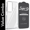 For Vivo Y29 Combo with Back Cover and 9H Tempered Glass (Lifetime Anti-Yellow | Sleek Hard Crystal | Oleophobic Coating Screen Glass)