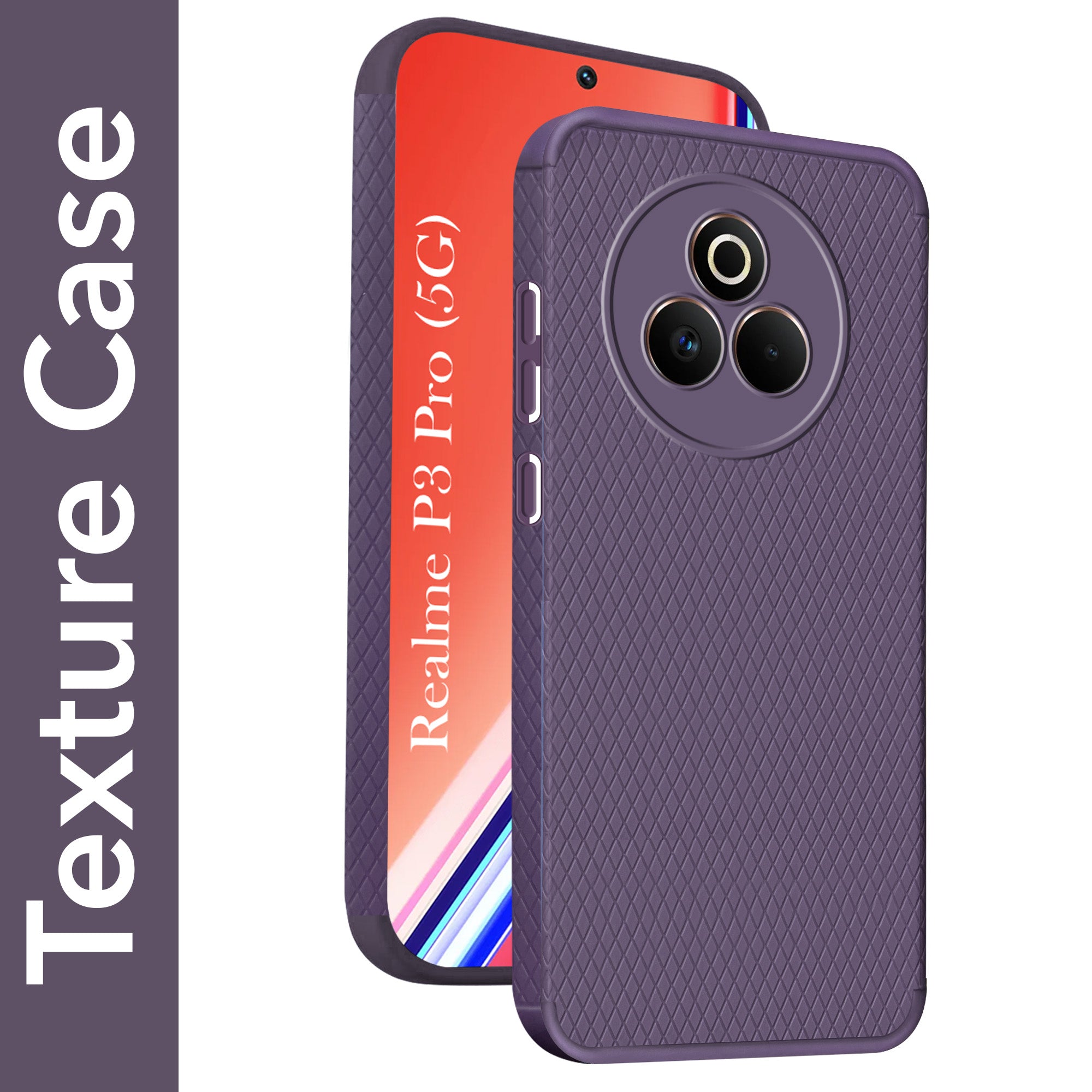 For Realme P3 Pro  Back Cover Case (Liquid Silicone | Side Grip | Camera Protection)