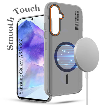 For Samsung Galaxy A55 5G Back Cover Case (Soft Touch | Camera Bump Protection | MagSafe Compatible | Matte Finish)