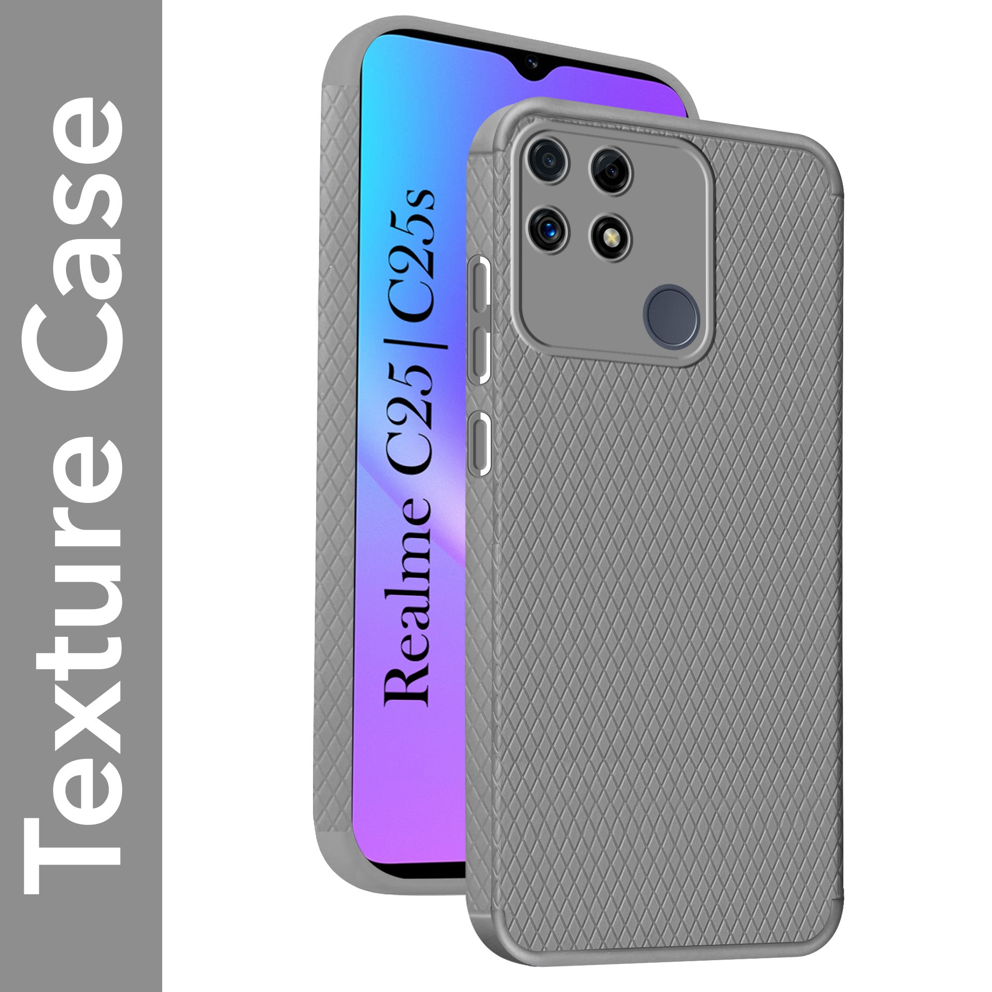For Realme C25 | C25s Back Cover Case Liquid Silicone (Camera Protection | Side Grip Texture | Soft and Flexible)