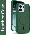 For Oneplus Nord CE 6 Back Cover Case Leather Finish (MagSafe Compatible Wireless Charging | Soft Touch | Camera Bump Protection)