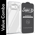 For Nothing Phone 4A 5G Combo with Back Cover and 9H Tempered Glass (Lifetime Anti-Yellow | Sleek Hard Crystal | Oleophobic Coating Screen Glass)