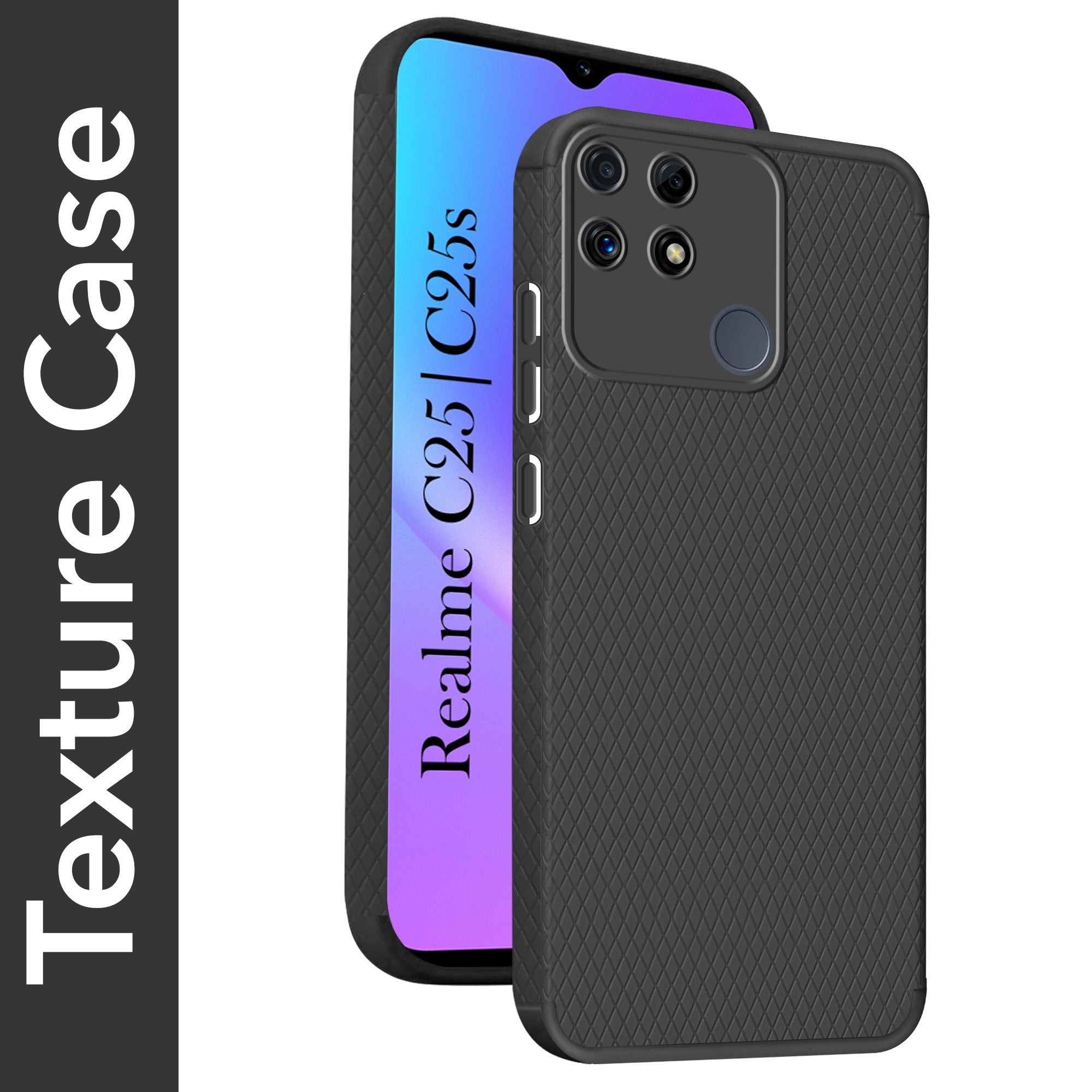 For Realme C25 | C25s Back Cover Case Liquid Silicone (Camera Protection | Side Grip Texture | Soft and Flexible)
