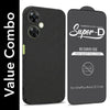For OnePlus Nord CE 3 Lite Combo with Back Cover and 9H Tempered Glass (Liquid Silicone | Camera Protection | Oleophobic Coating Screen Glass)