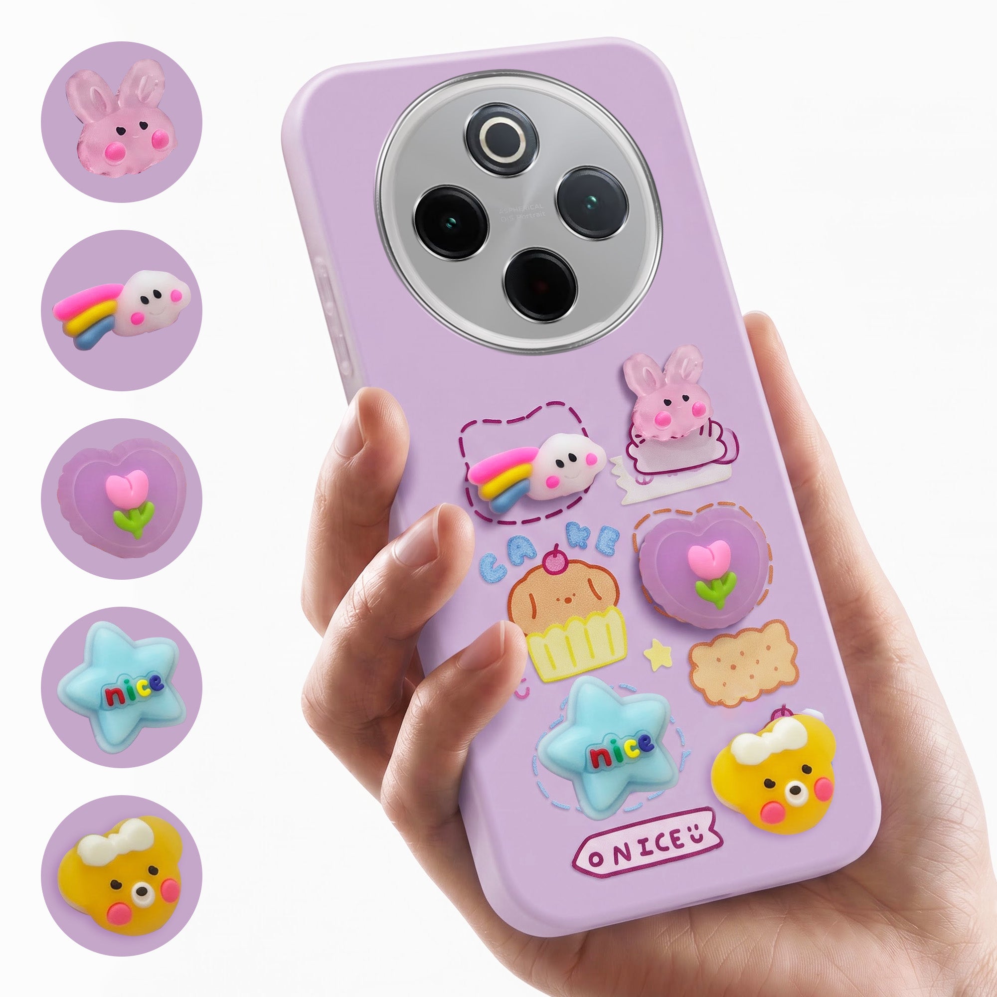 For Vivo T4 Back Cover Case (3D Cute Cartoons | Hard Back Side Soft | Matte Premium Finish | HD Printing)