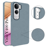 For Vivo Y400 Pro Back Cover Case (Glass Like Camera Protection | Leather Feel | Minimalist Professional Grip)