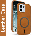 For Oneplus Nord CE 6 Back Cover Case Leather Finish (MagSafe Compatible Wireless Charging | Soft Touch | Camera Bump Protection)