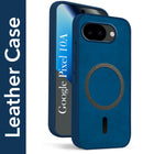For Google Pixel 10a Back Cover Case Leather Finish (MagSafe Compatible Wireless Charging | Soft Touch | Camera Bump Protection)