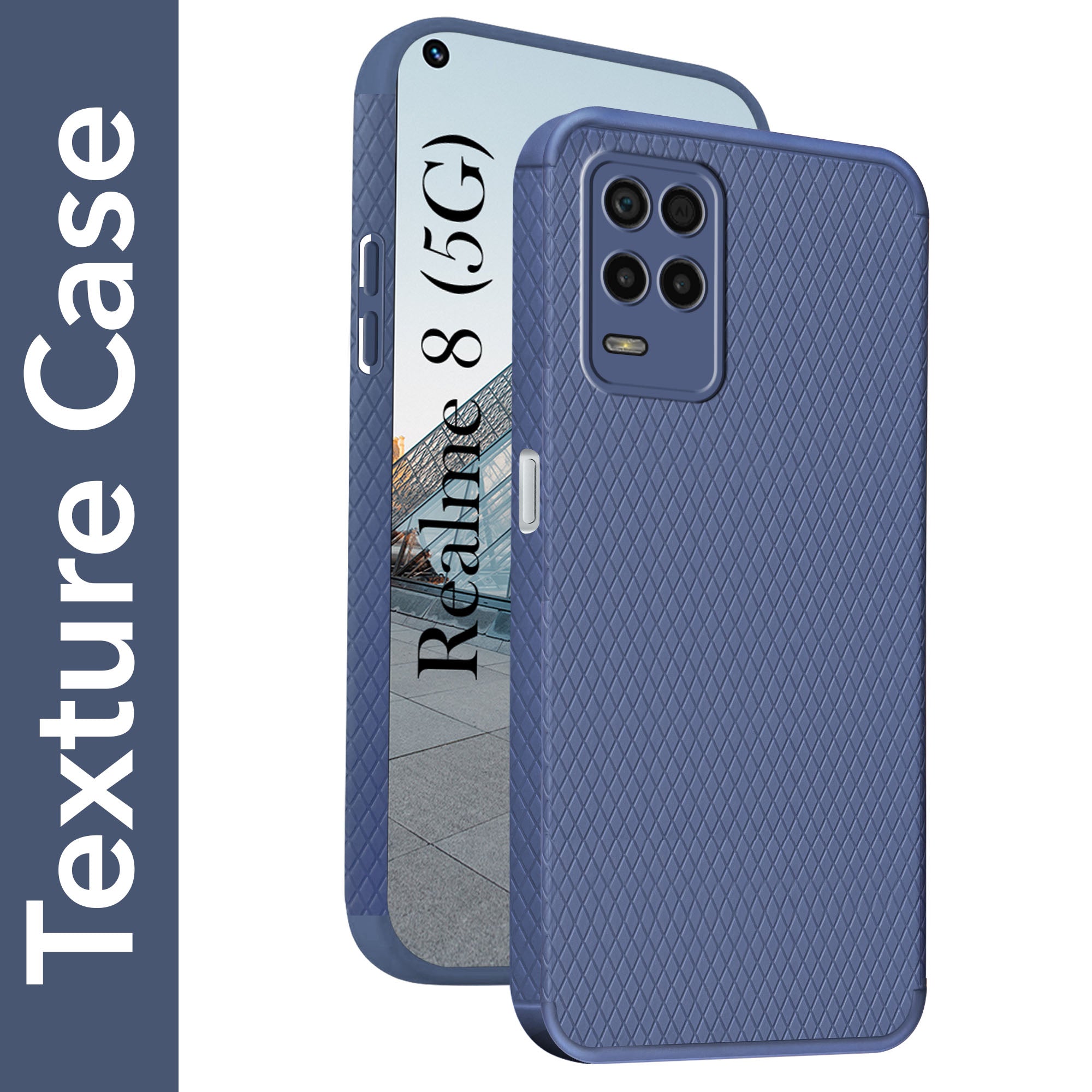 For Realme 8 5G Back Cover Case (Liquid Silicone | Side Grip | Camera Protection)