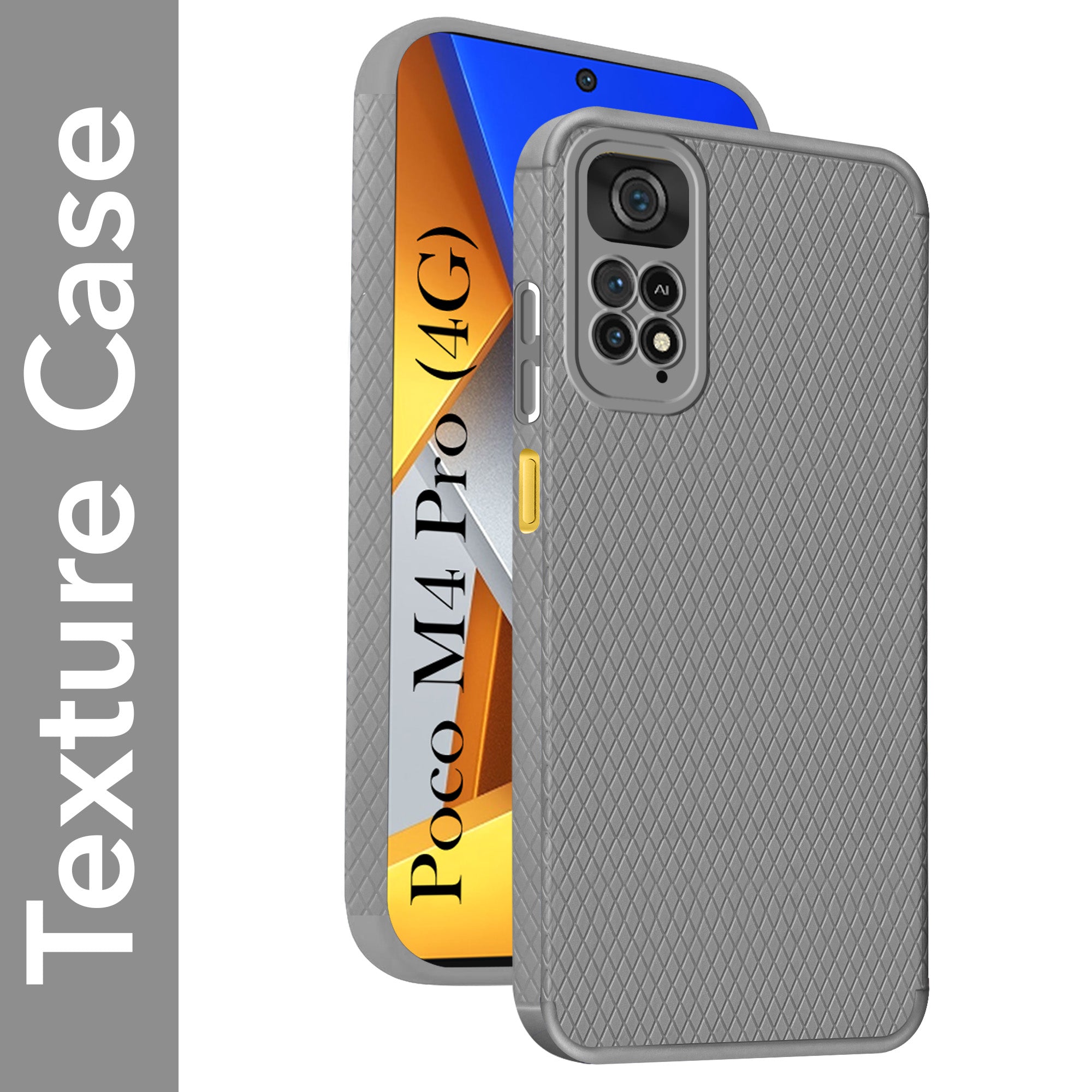 For Poco M4 Pro 4G Back Cover Case (Liquid Silicone | Side Grip | Camera Protection)