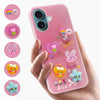 For Apple iPhone 16 Back Cover Case (3D Cute Cartoons | Hard Back Side Soft | Matte Premium Finish | HD Printing)