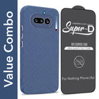 For Nothing Phone 4A 5G Combo with Back Cover and 9H Tempered Glass (Liquid Silicone | Camera Protection | Oleophobic Coating Screen Glass)