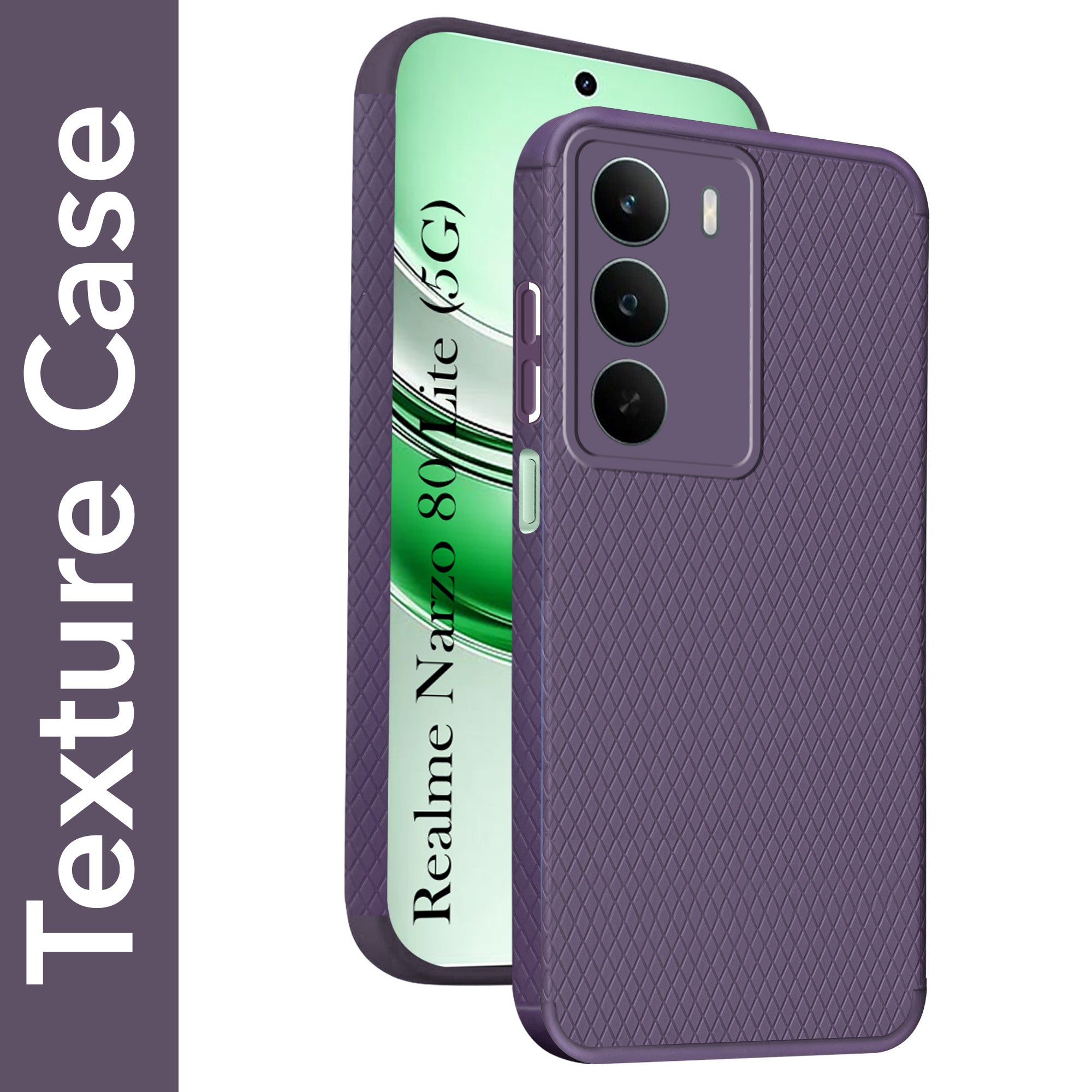 For Realme Narzo 80 Lite 5G Back Cover Case (Liquid Silicone | Side Grip | Camera Protection)