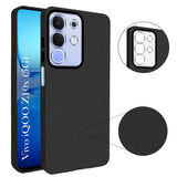 For Vivo iQOO Z10x Back Cover Case (Glass Like Camera Protection | Leather Feel | Minimalist Professional Grip)
