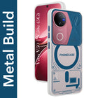 For Vivo V50 | Vivo V50e Metallic Back Cover Case (Metallic Camera Protection & Buttons | Translucent Milky Shade | Hard Polycarbonate)