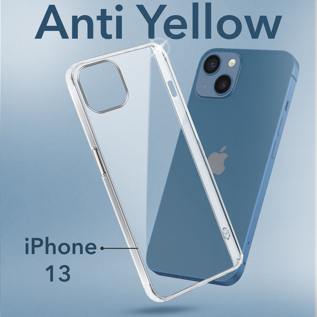 For Apple iPhone 13 Back Cover Case (Hard Anti Yellow Clear Case | Drop & Camera Protection | Shockproof Polycarbonate)