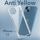 For Apple iPhone 13 Back Cover Case (Hard Anti Yellow Clear Case | Drop & Camera Protection | Shockproof Polycarbonate)