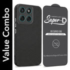 For Motorola Moto Edge 60 Fusion Combo with Back Cover and 9H Tempered Glass (Liquid Silicone | Camera Protection | Oleophobic Coating Screen Glass)