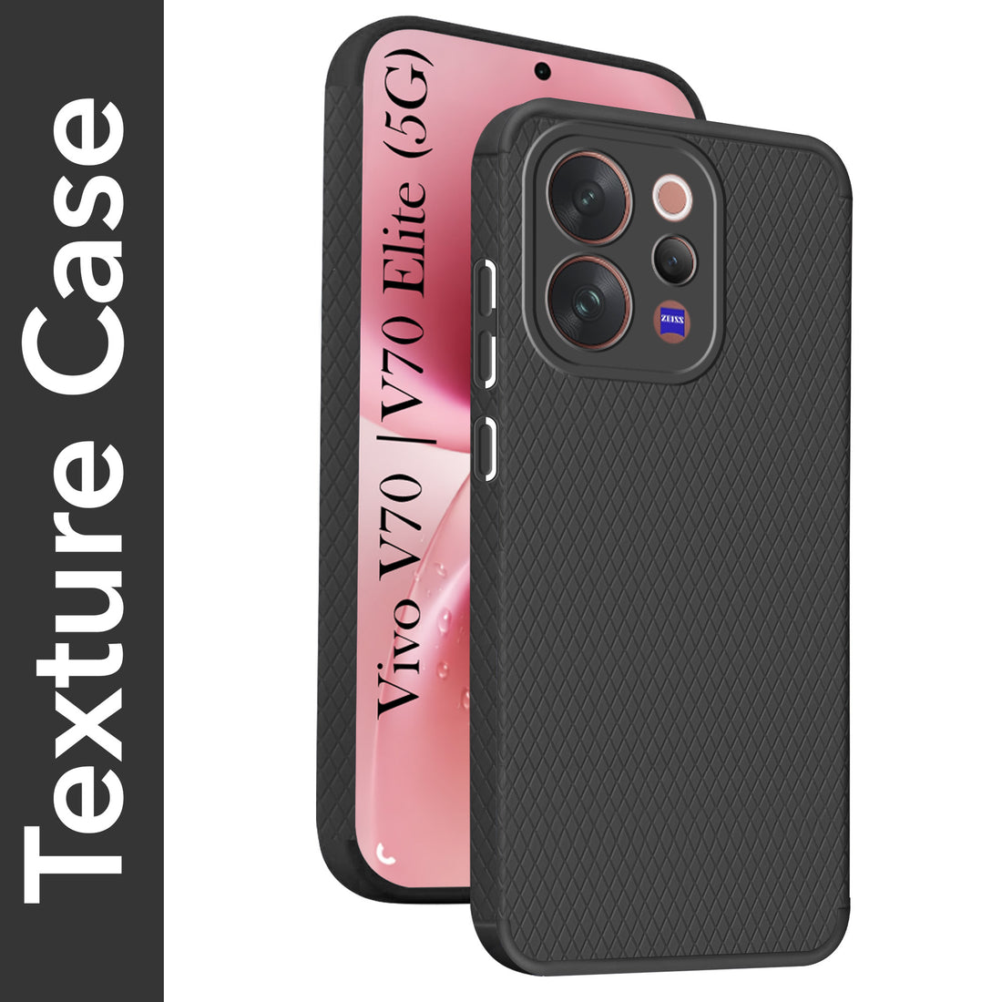 For Vivo V70 | Vivo V70 Elite 5G Back Cover Case Liquid Silicone (Camera Protection | Side Grip Texture | Soft and Flexible)