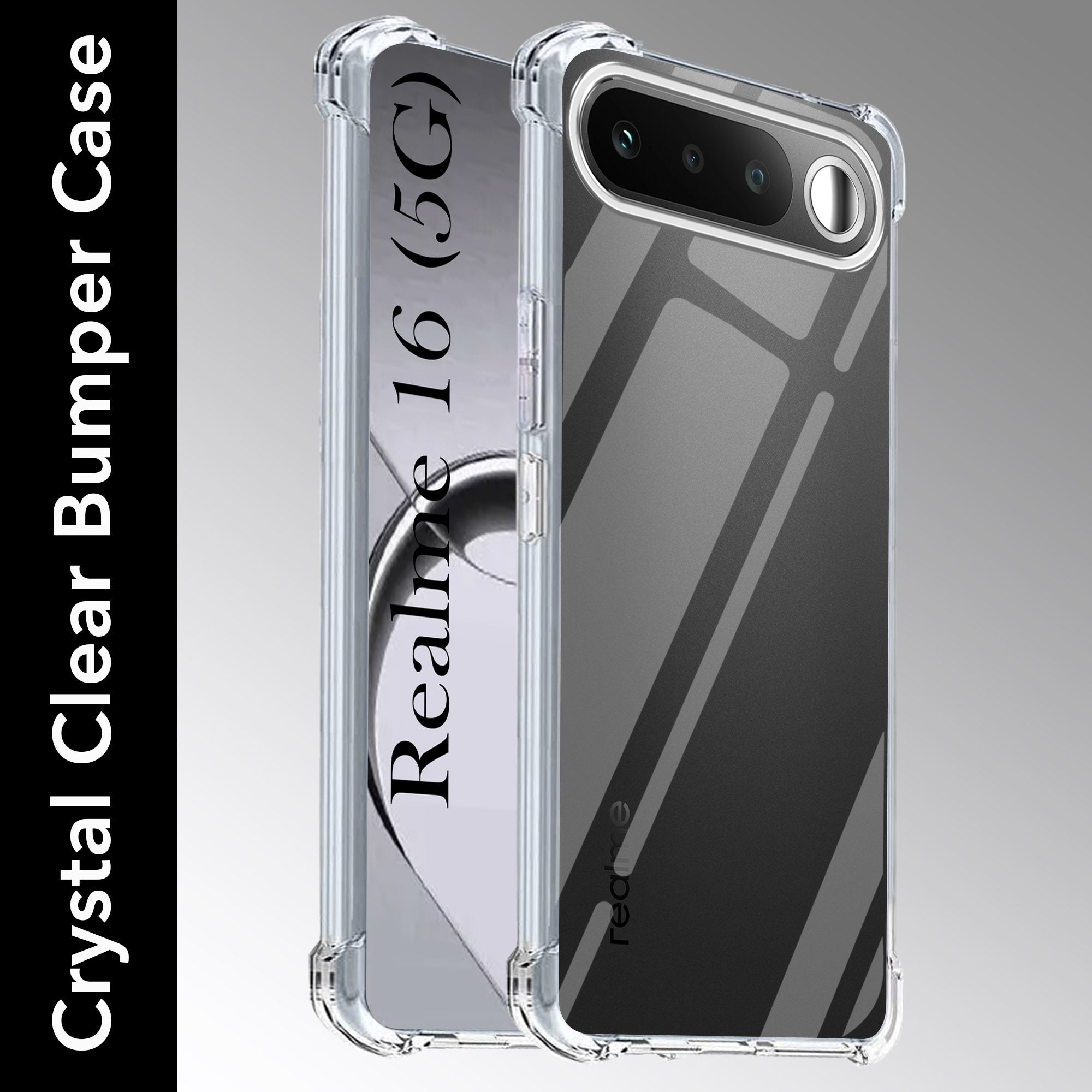 For Realme 16 Back Cover Shockproof Crystal-Clear (Drop & Camera Protection | Hard Polycarbonate)