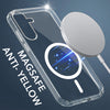 For Samsung Galaxy M56 | Samsung Galaxy F56 Back Cover Case Lifetime Anti-Yellow MagSafe Compatible Clear (Sleek Hard Crystal | Shockproof and Camera Protection)