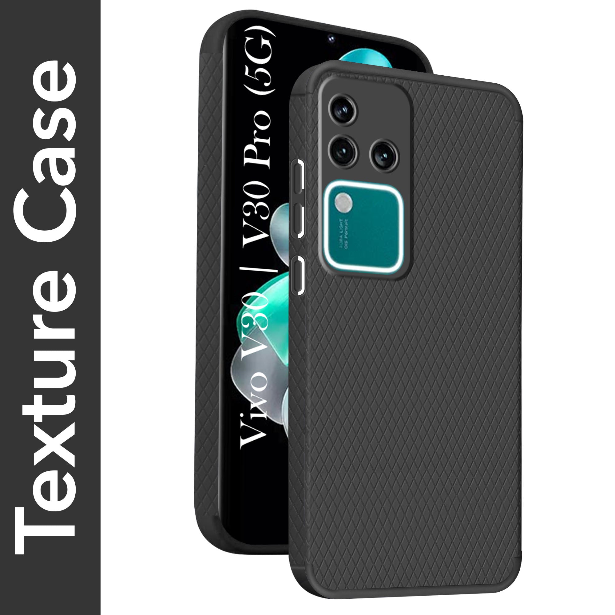 For Vivo V30 | Vivo V30 Pro 5G  Back Cover Case (Liquid Silicone | Side Grip | Camera Protection)