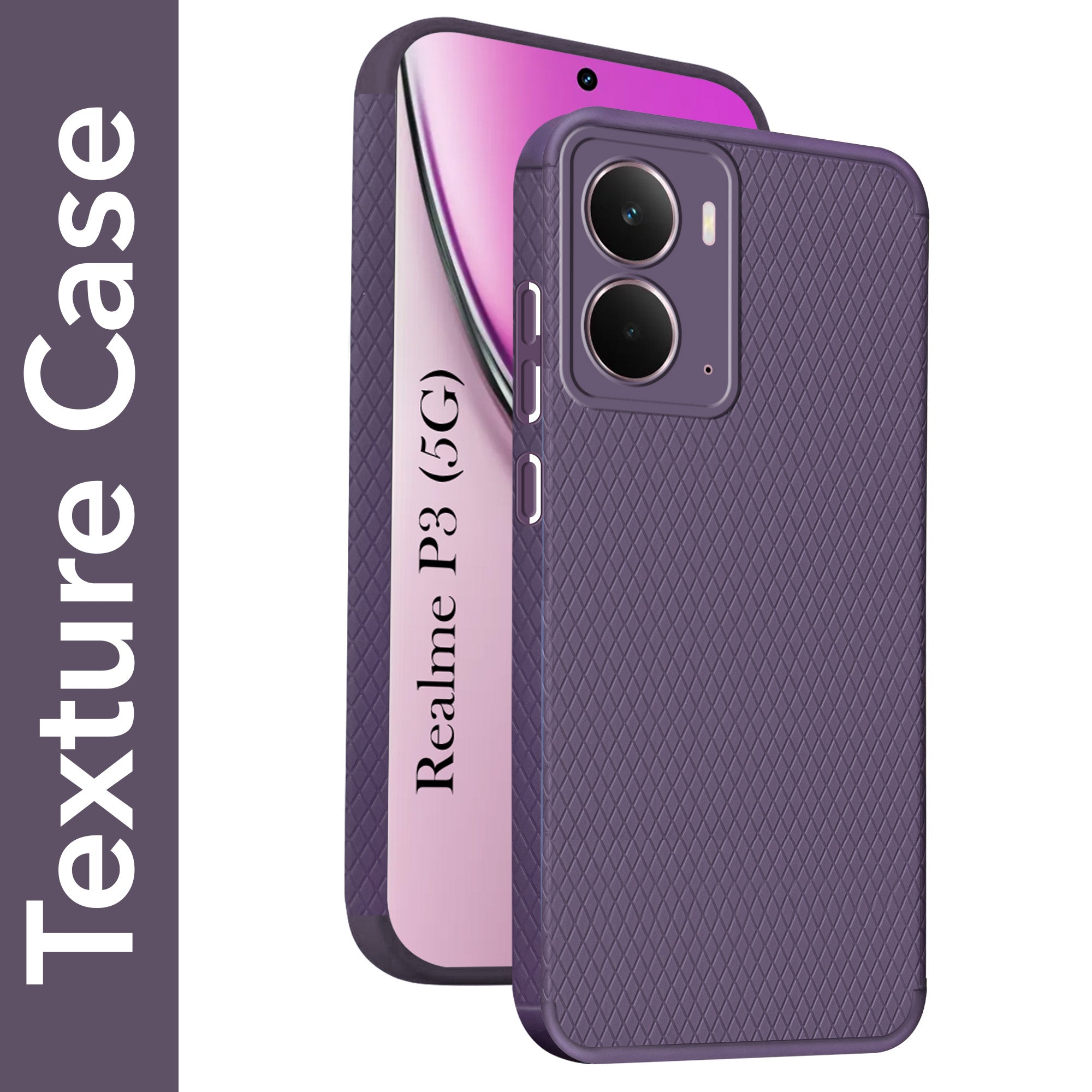 For Realme P3 Back Cover Case (Liquid Silicone | Side Grip | Camera Protection)