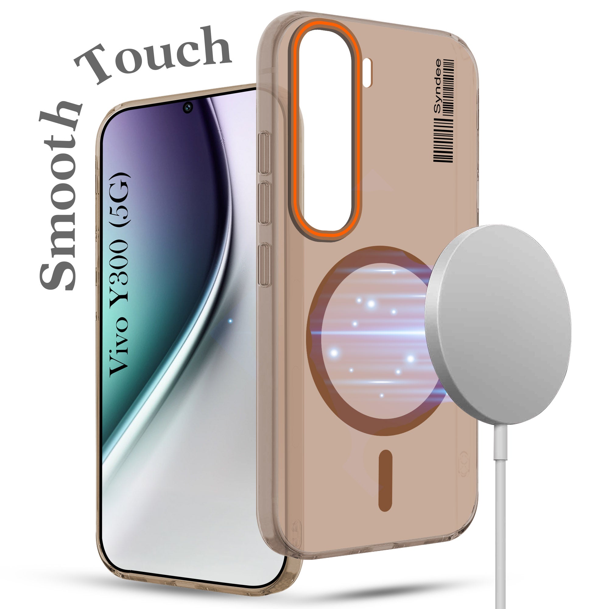 For Vivo Y300 Back Cover Case (Soft Touch | Camera Bump Protection | MagSafe Compatible | Matte Finish)